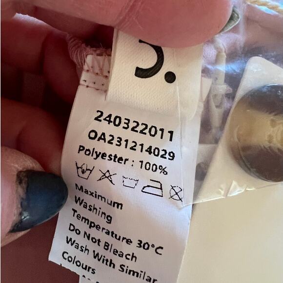 Patchwork Pink Asymmetrical Midi Skirt with Pleated Bottom, women's size L  NWT - Picture 9 of 9